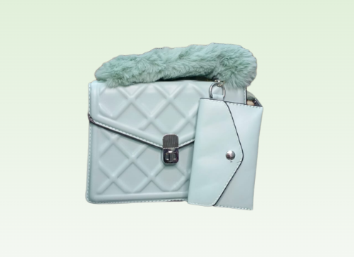 CROSS BODY Faux Fur Handle Clutch Bag