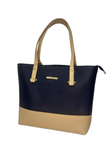 Two-Tone Classic Tote Bag for Women
