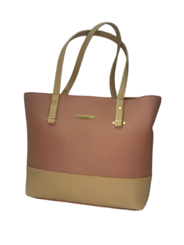 Two-Tone Classic Tote Bag for Women